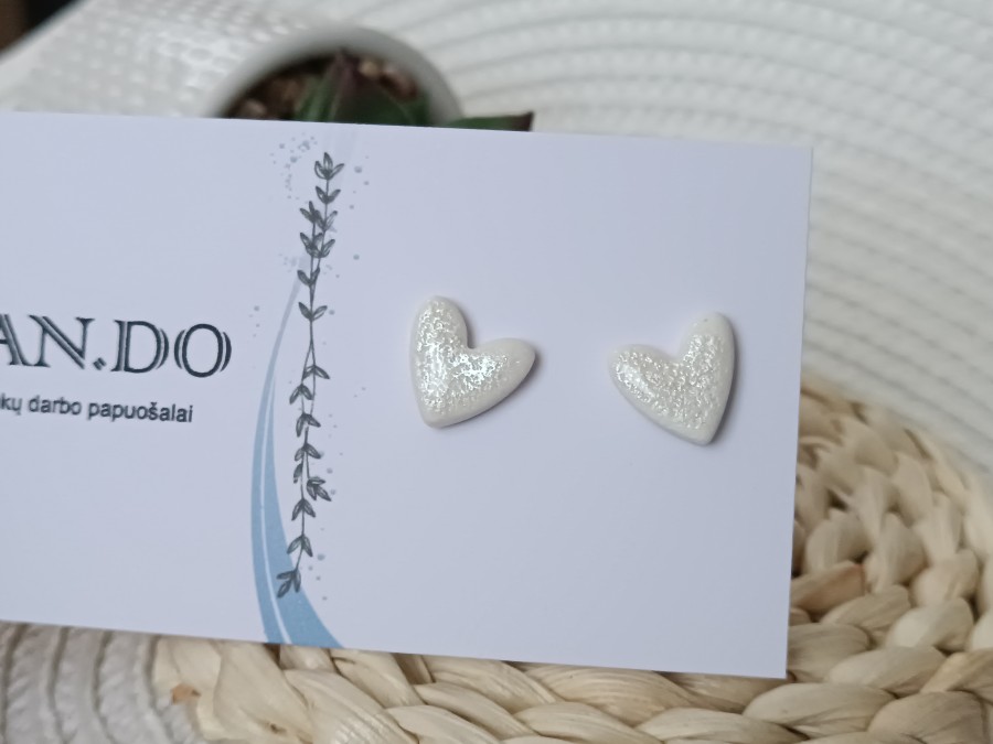 Širdelės baltos perlinės